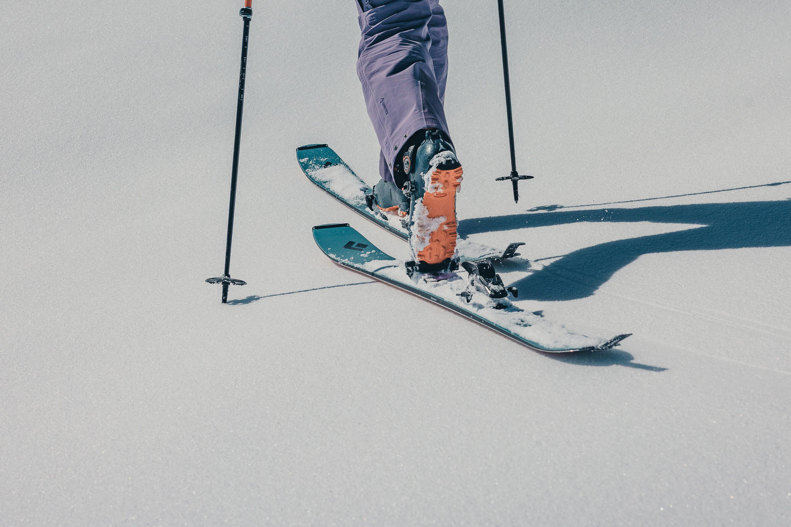 Ski boots in bindings